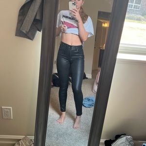 Leather/Denim Abercrombie Jeggings